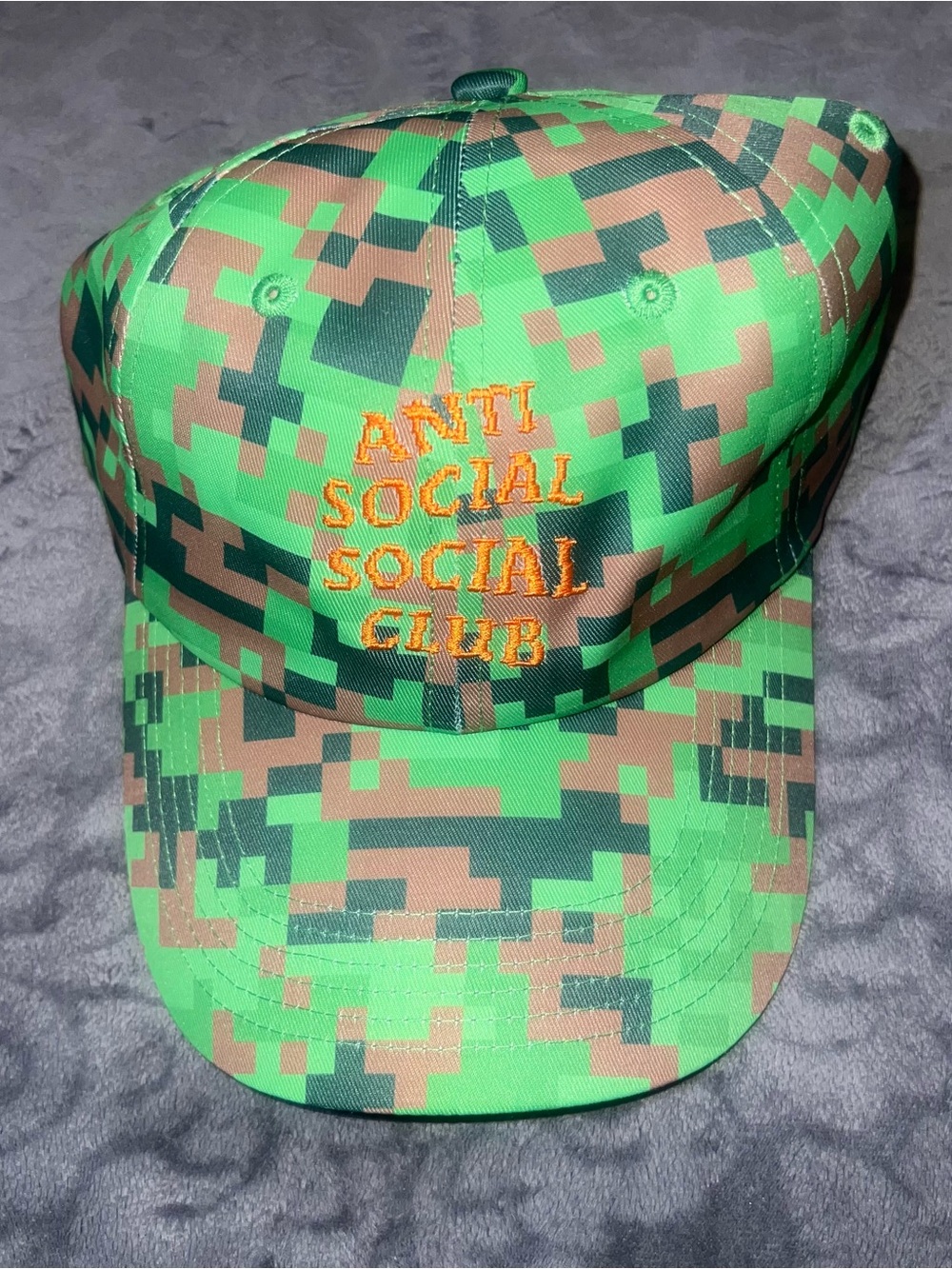 NEW Minecraft x Anti Social Social Club Pixel Camo 6P Hat
